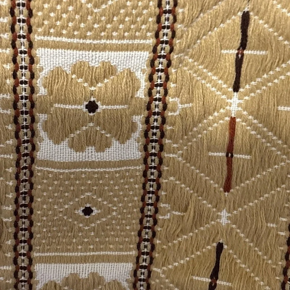 Vintage Rukotvorine Zagreb Croatian Hand Woven Blanket Throw Folk Motifs 1981